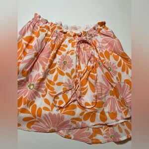 Aerie Pink and Orange Bubble Mini Skort